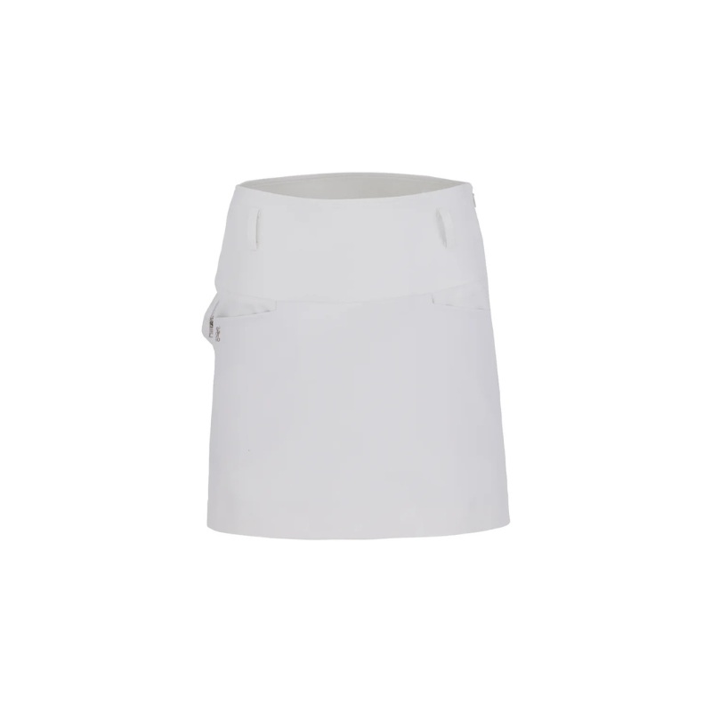 Fairliar Women High Waist Ball Pocket H-Line Skirt