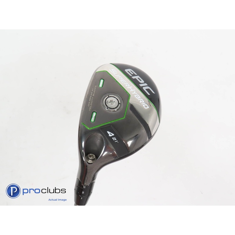 Left Handed Callaway Super Hybrid 21* 4 Hybrid – SteelFiber fc75 Regular 367104