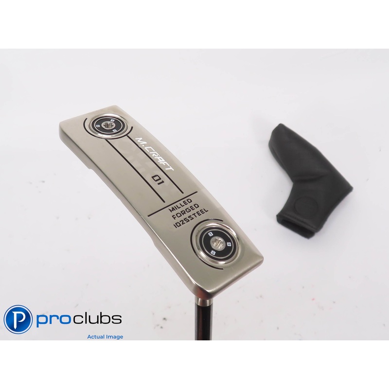 Mint! Mizuno M-CRAFT 01 Milled 35.25″ Chrome Putter w/Cover #447276