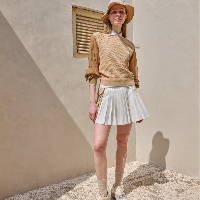 AOW WOMEN UTILITY PLEATS SKIRT