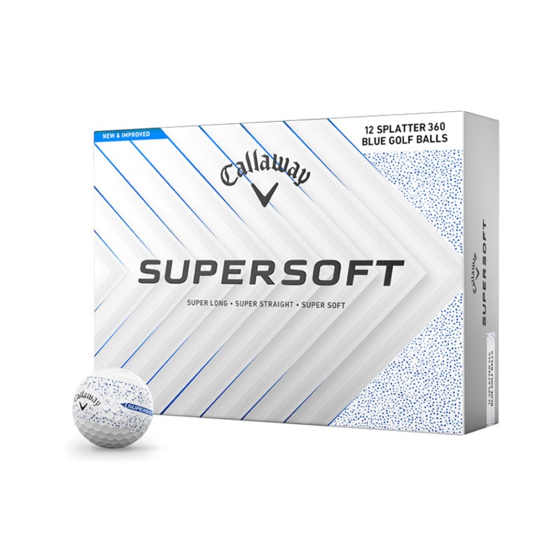 Callaway Supersoft 360 Splatter Golf Balls – Blue