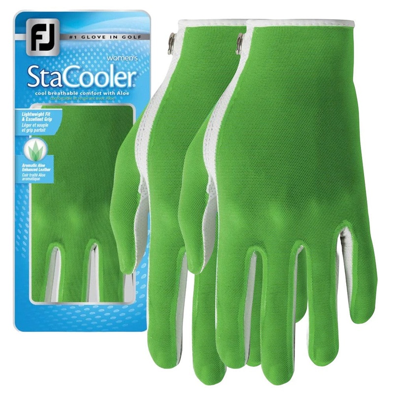 FootJoy StaCooler Fashion Golf Glove Pearl/Lime – 24 Women