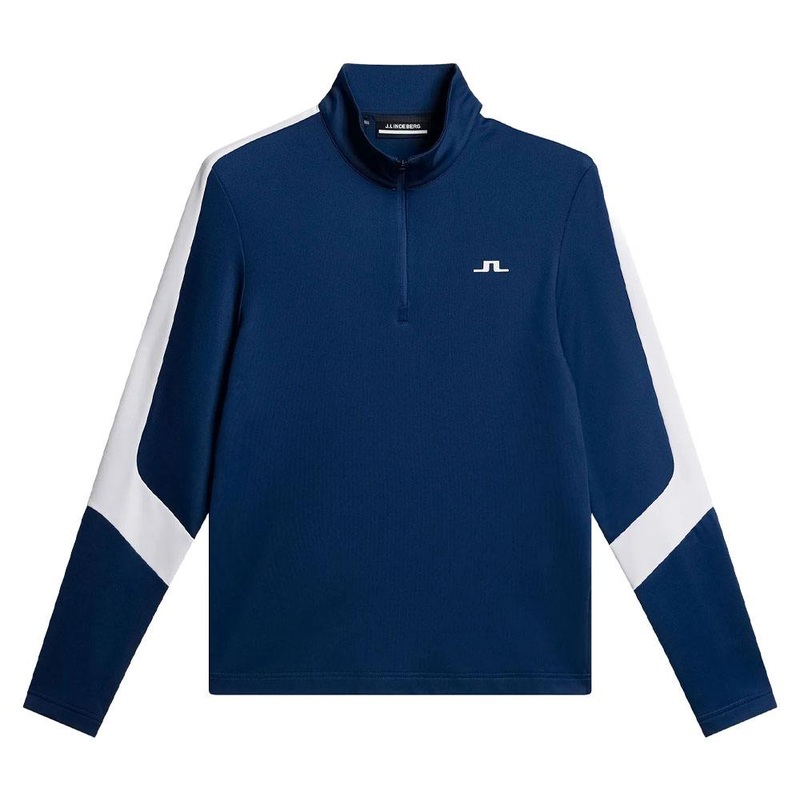 J.Lindeberg Carl Mid Layer Golf Pullover Estate Blue – SS24 Men