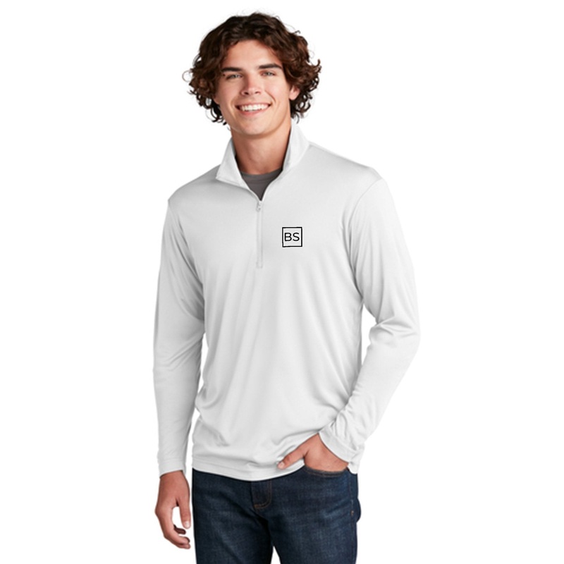 Black Square Lightweight Long-Sleeve Quarter-Zip Shirt