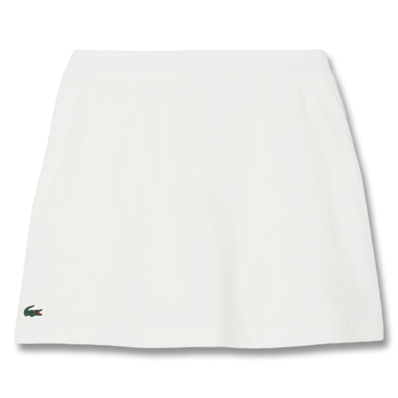 Lacoste Ultra Dry Lined Golf Skirt White – SS25 Women