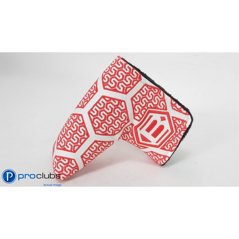 NEW BETTINARDI HEX B CHAIN WHITE / RED BLADE PUTTER HEADCOVER #344318