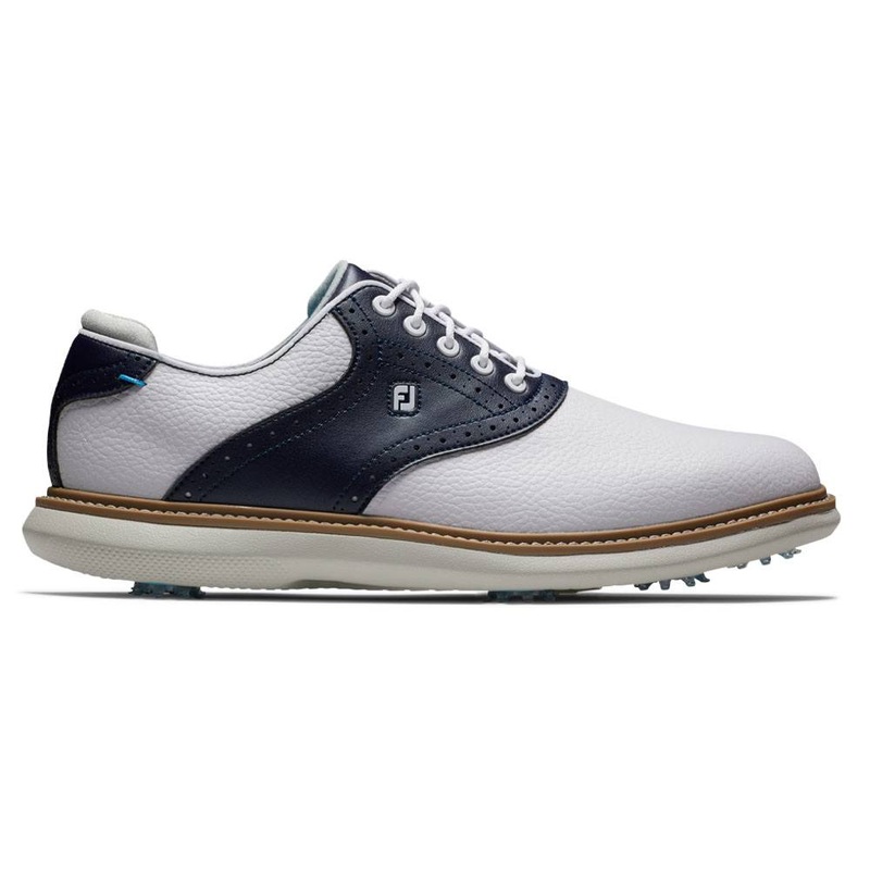 FootJoy FJ Traditions Golf Shoes White/Navy – 24 Men
