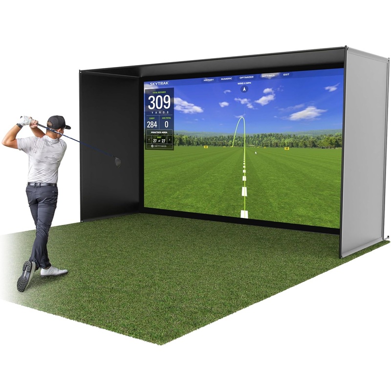 GoSports Golf Simulator Enclosure – Complete Set with Frame and HD Impact Screen Kit