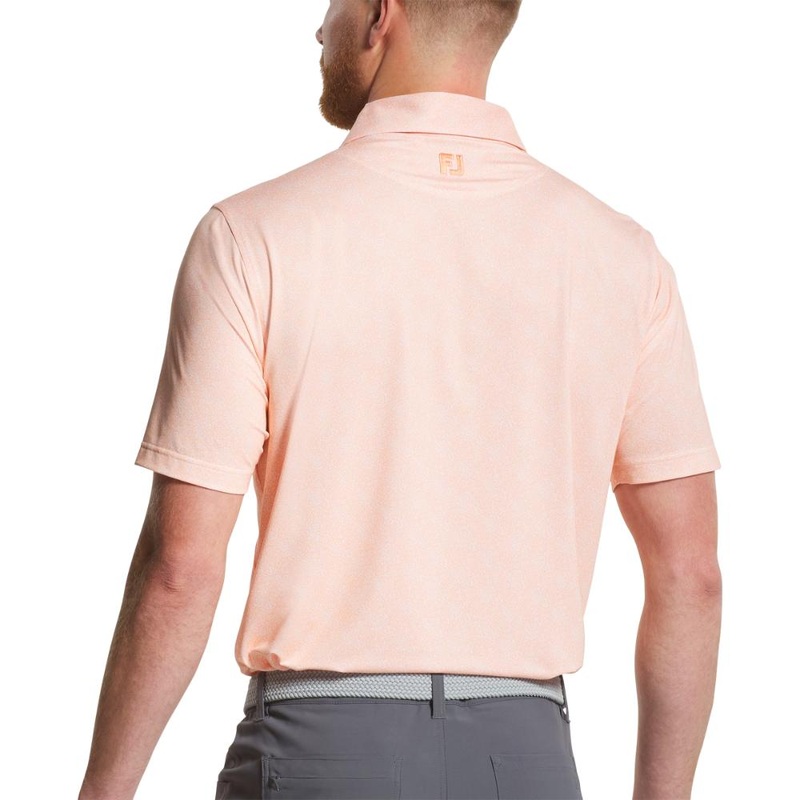 FootJoy Men’s Speckle Print Orange Polo 25