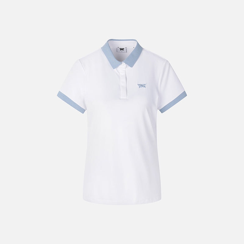 PXG KOREA WOMEN SUMMER KNIT COLLAR T-SHIRT