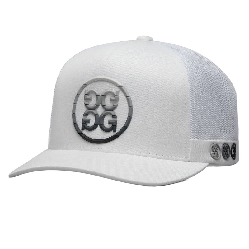 Gfore Gradient Circle G’s Cotton Twill Trucker Golf Cap Snow – SP25 Men