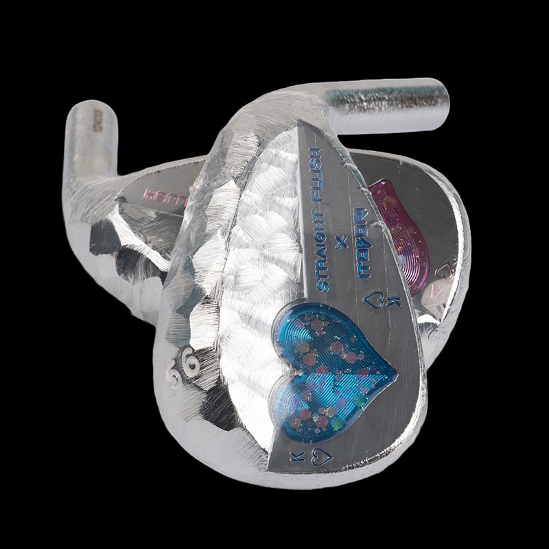 Itobori Trump Custom Wedge Chrome Finish with Blue Heart Spankle