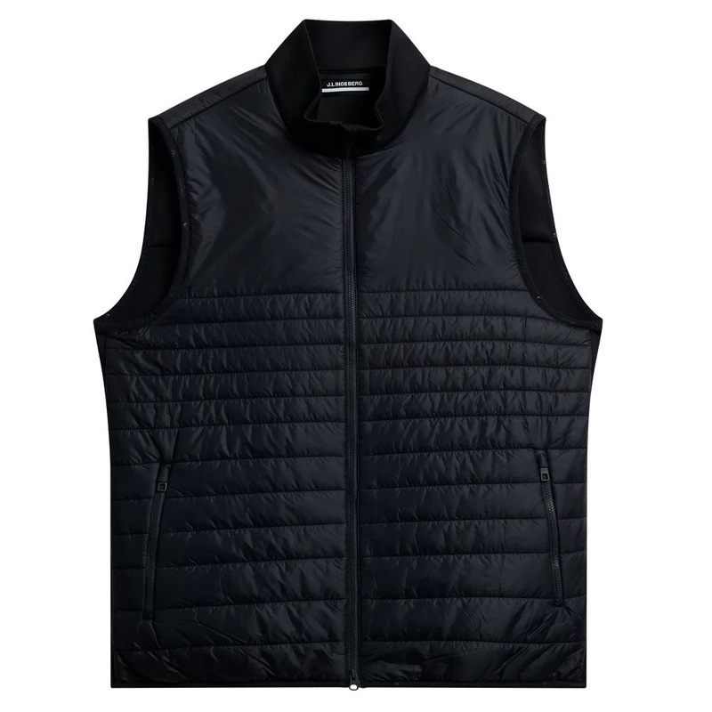 J.Lindeberg Martino Quilt Hybrid Golf Vest Black – SS24 Men