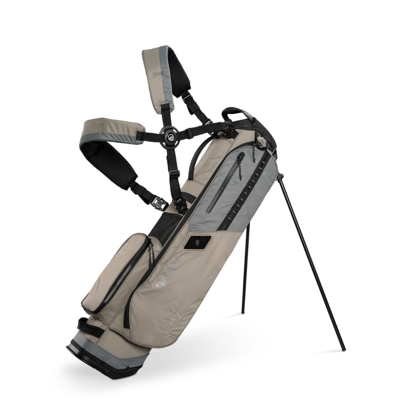 Sunday Golf El Camino Superlite | Tan-Black Mid Size Stand Bag