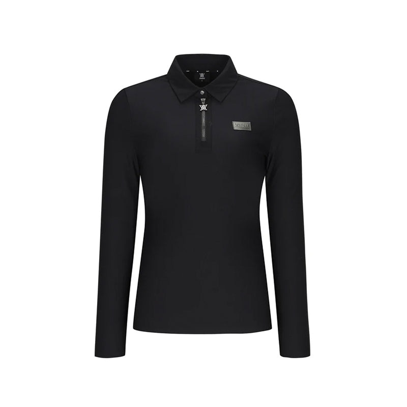 Anew Golf 2024FW Women Woven Mixed Collar Long T-Shirt