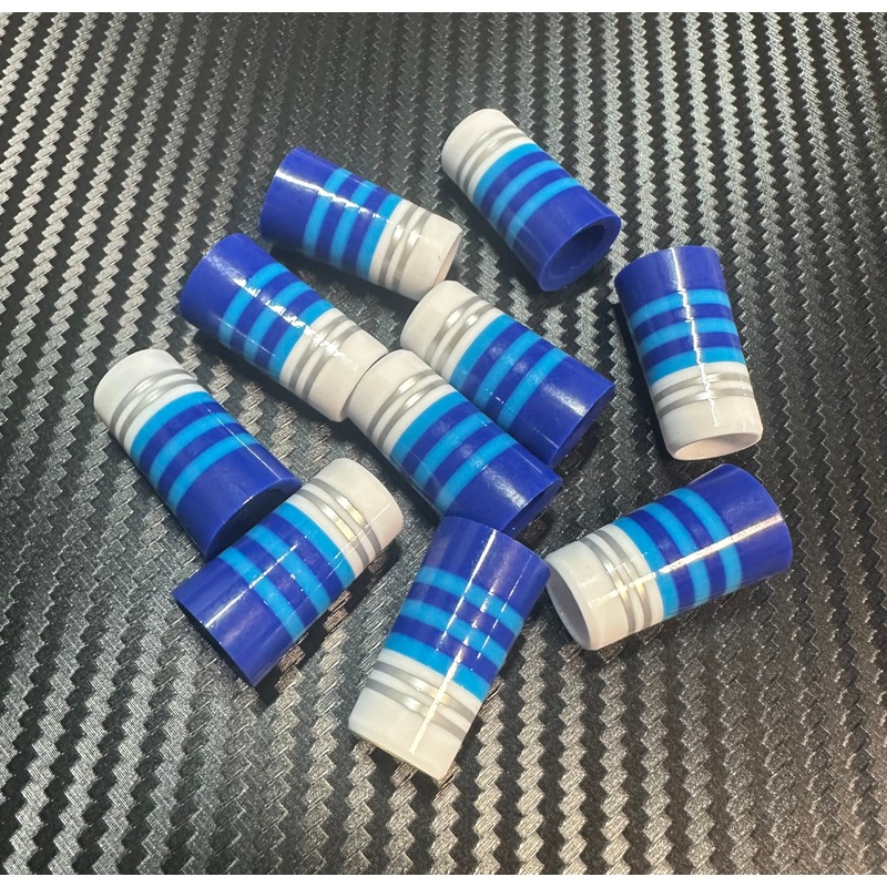 Custom Iron Ferrules 10 Pack – Blue/Blue/White/Gray