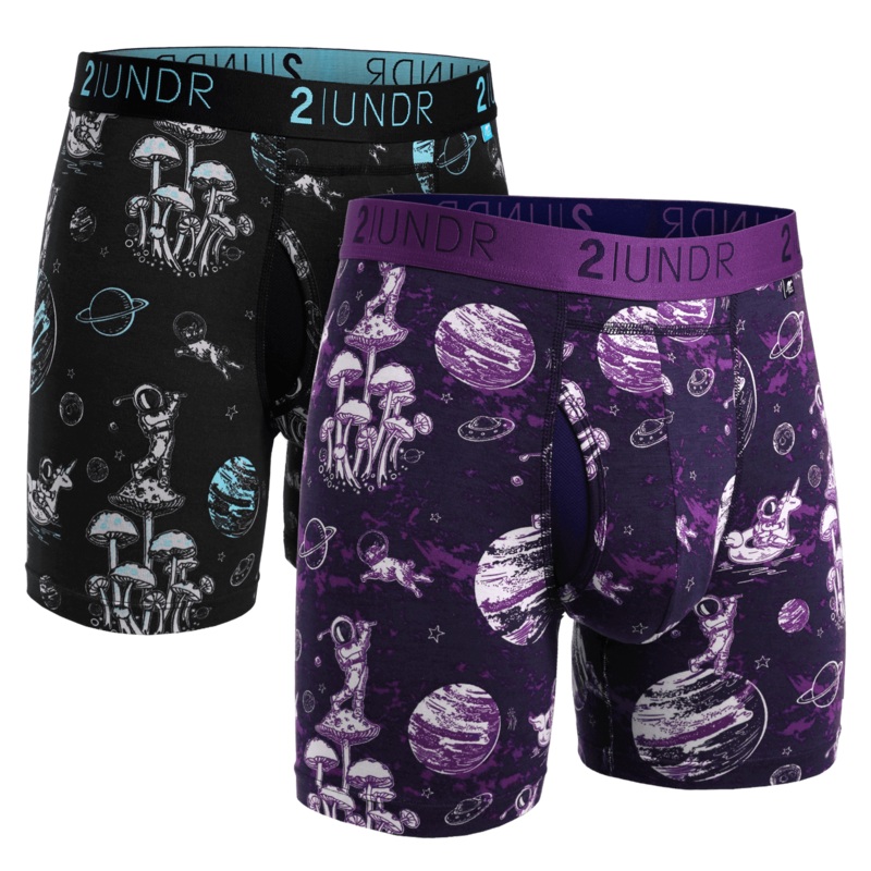 2UNDR 2 Pack – Swing Shift Boxer Brief – Space Golf Black/Navy