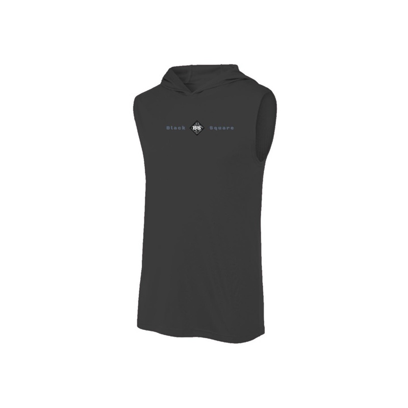 Black Square Golf Sleeveless Hoodie