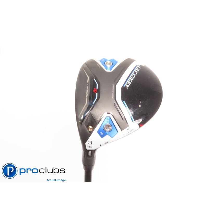 Left Handed Cobra AEROJET LS 14.5* 3 Wood – Kai’li Blue 70g Stiff Flex – 425905