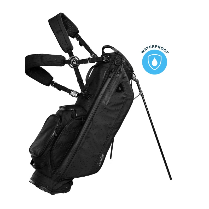 Sunday Golf Storm Ryder | Black Waterproof Full Size Stand Bag