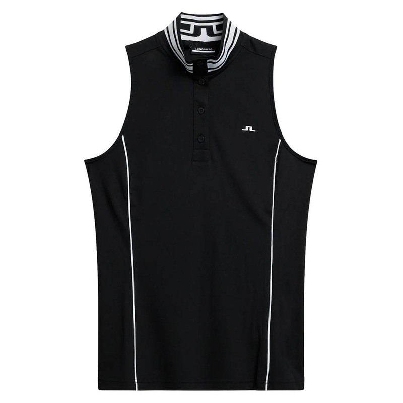 J.Lindeberg Bettina Sleeveless Golf Polo Black – FW23 Women