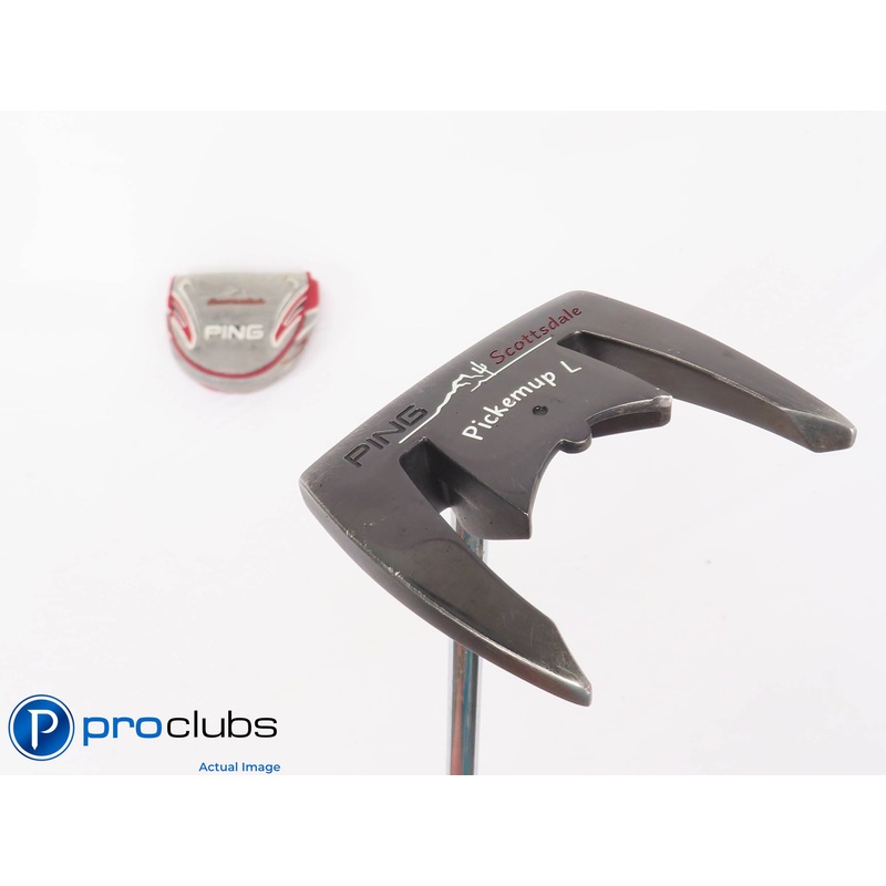 Left Handed PING Scottsdale PICKEMUP L Broomstick 49″ Putter w/Cover – 448459