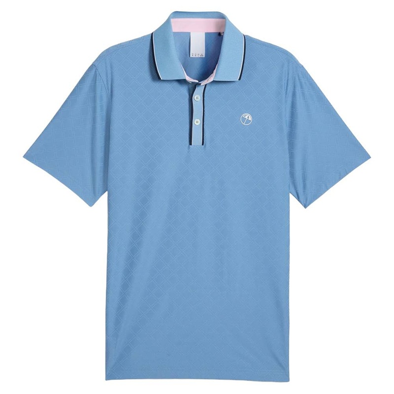 PUMA AP Tipped Jacquard Golf Polo Zen Blue – SS25 Men