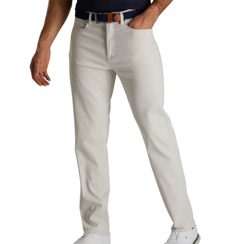 Footjoy Men’s Cotton Twill 5-Pocket Pant Stone (Previous Season Style)