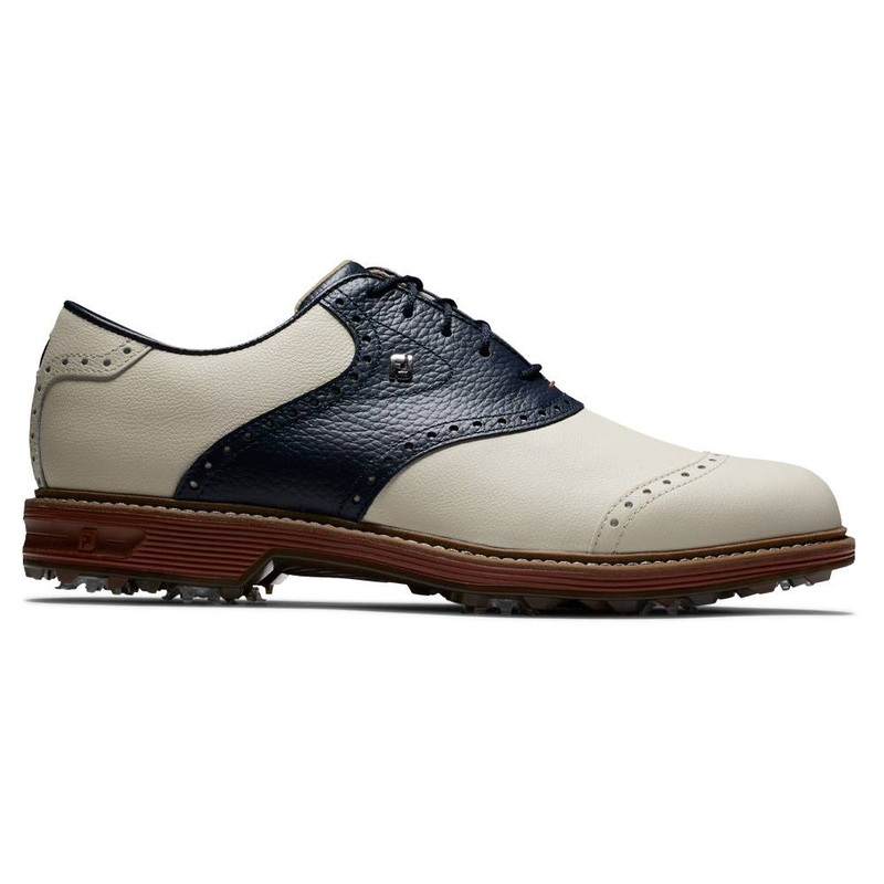 FootJoy Premiere Series – Wilcox Golf Shoes Previous Season Style Cream/Navy – 24 Men