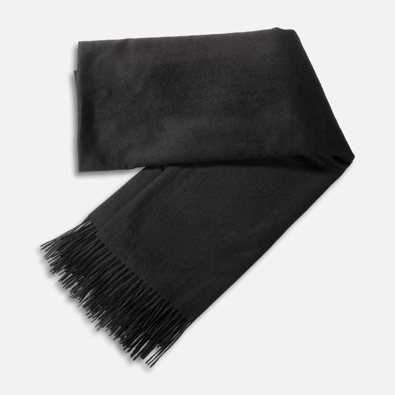 Cashmere Throw Blanket – Black Black