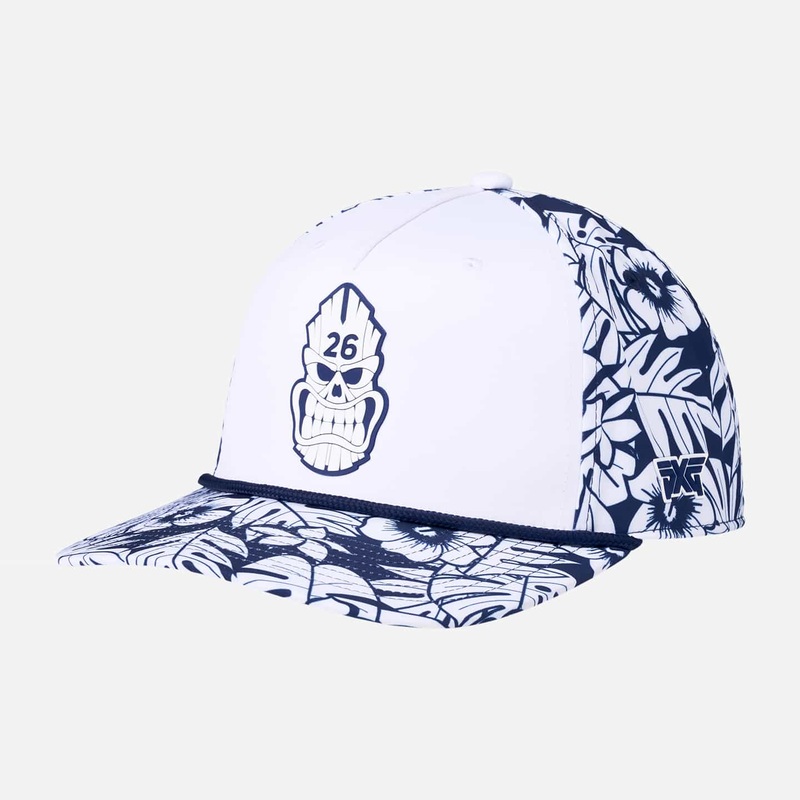 Darkness Tiki Skull 5 Panel Curved Bill White One Size