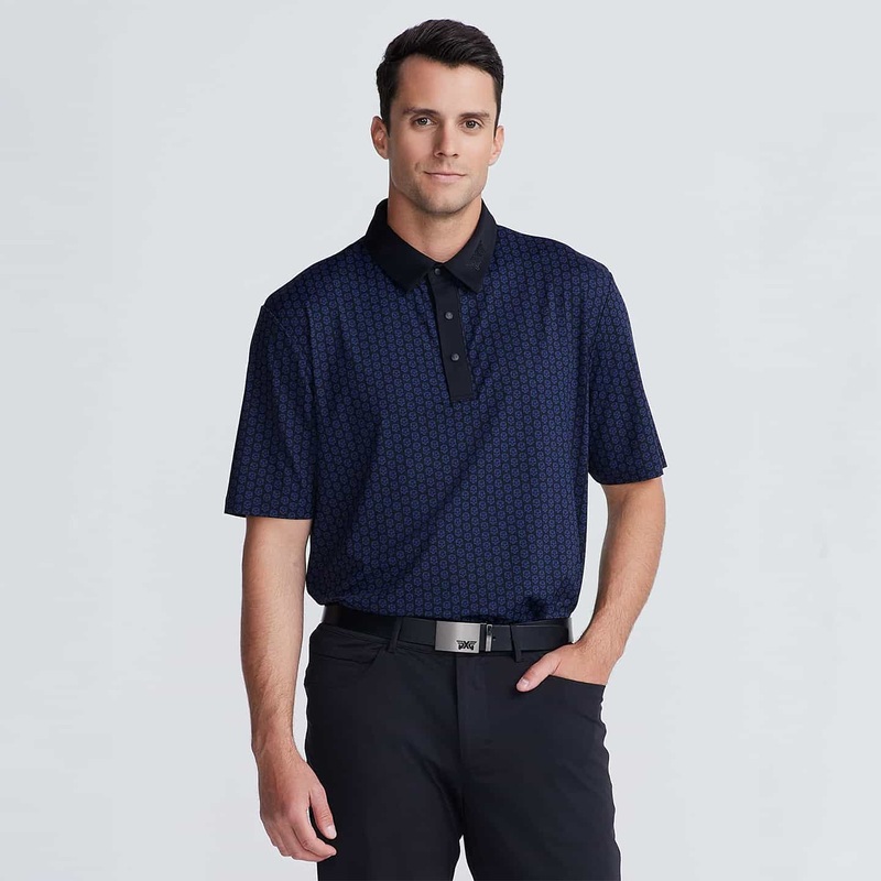 Men’s Archive Skull Print Polo Black Comfort Fit Small