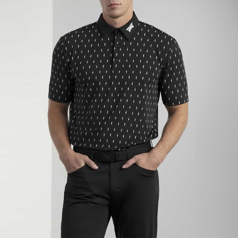 Men’s Cactus Print Polo White Small