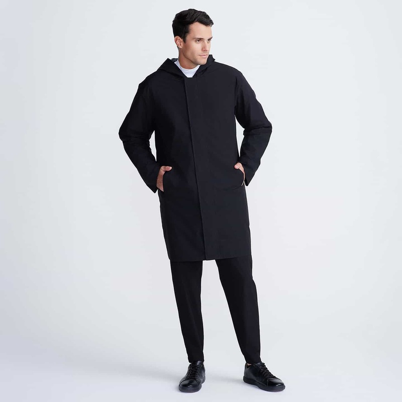 Men’s All-In-One Raincoat Jacket Black Small