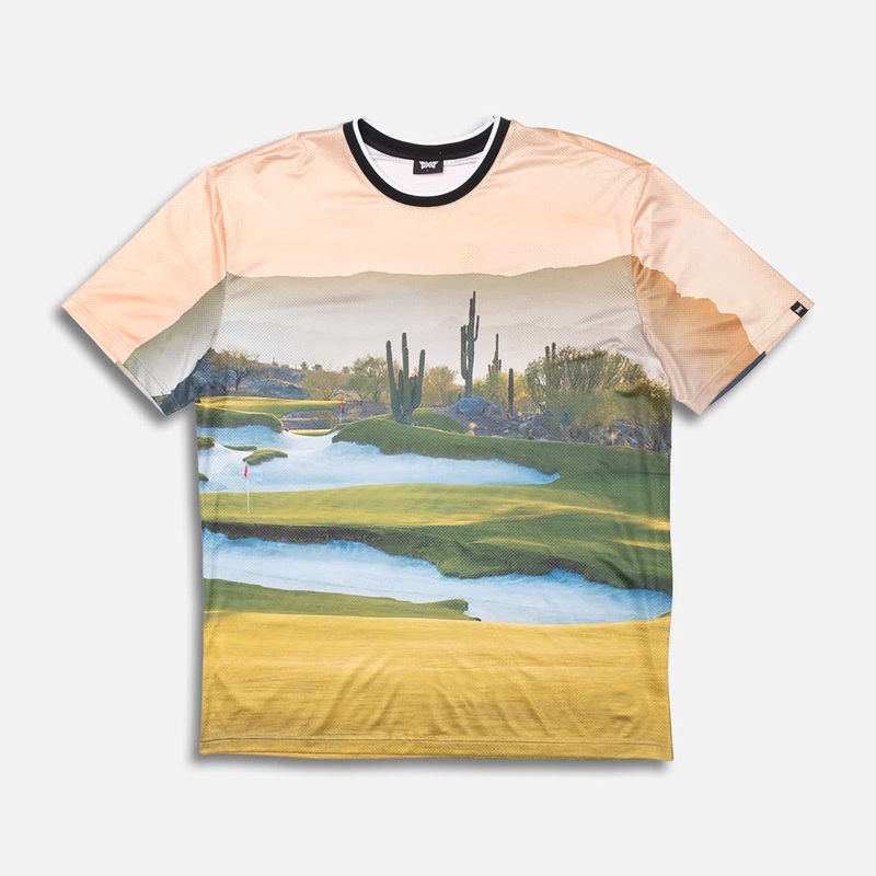 Unisex Golf Paradise Tee Green/Orange 2X-Small