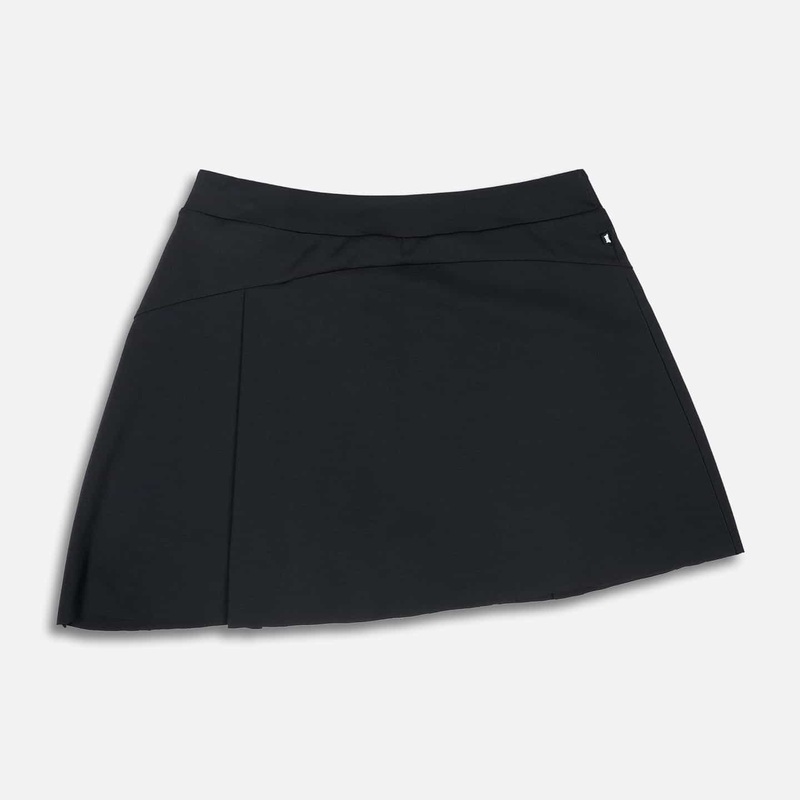 Women’s Draped Pleated Jersey Skirt Black 2X-Small
