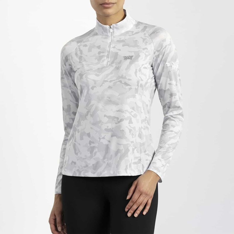 Women’s Essential Fairway Camo 1/4 Zip Pullover White X-Small