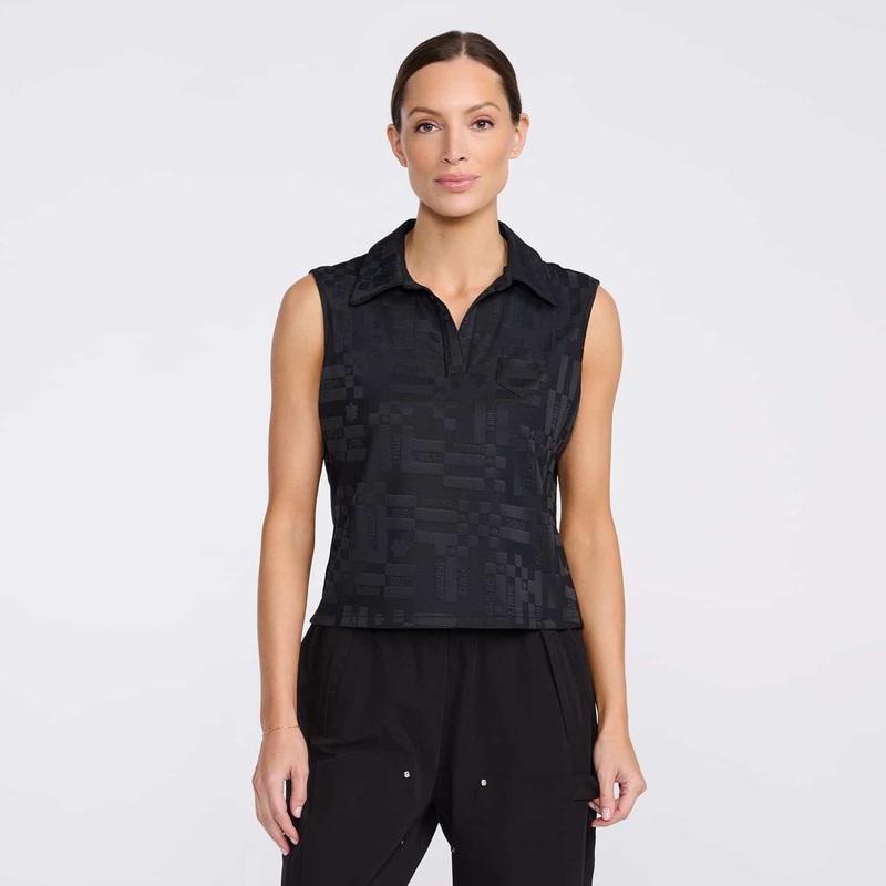 Women’s #SheGolfs Sleeveless Polo Black 2X-Small