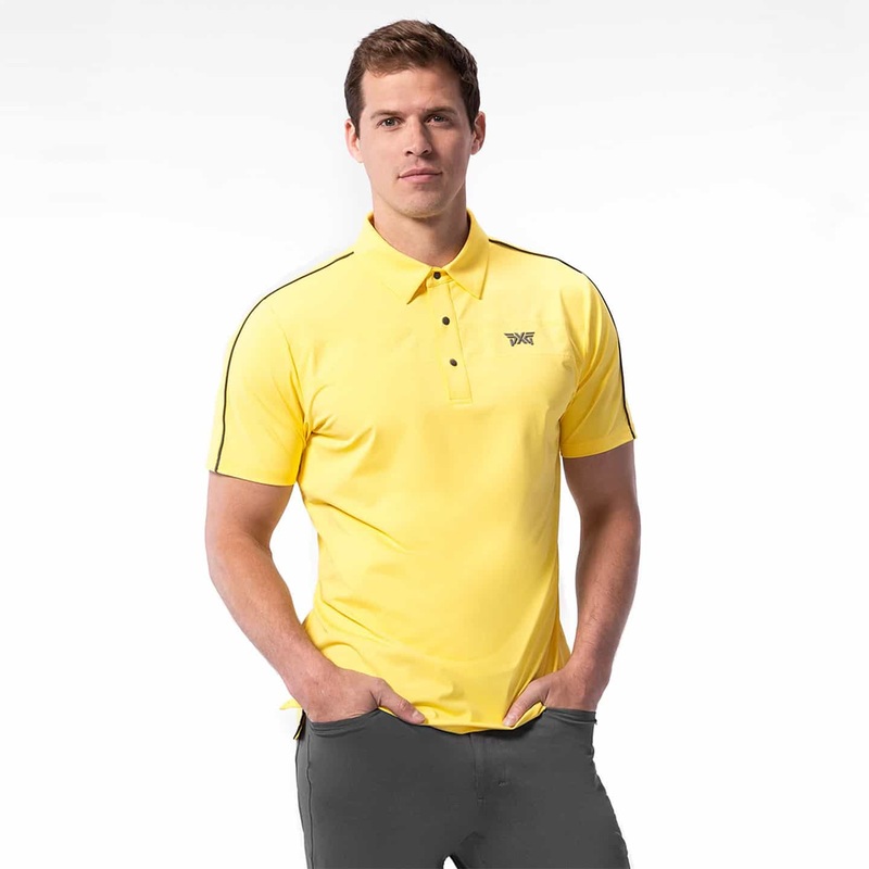 Men’s Bonded Chest Stripe Polo Sunshine Athletic Fit Small