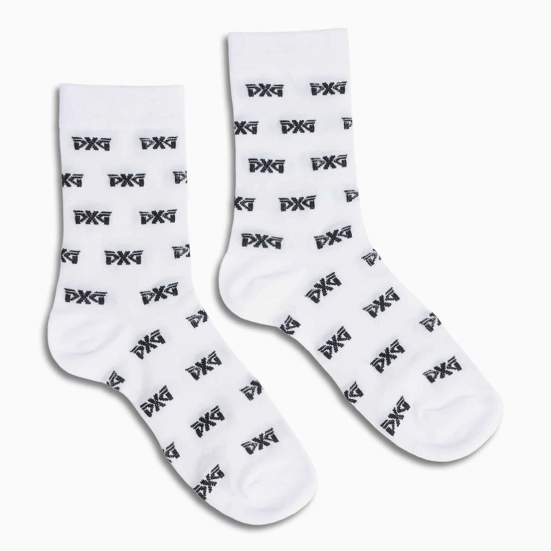 Women’s All Over Logo Mesh Crew Socks White One Size