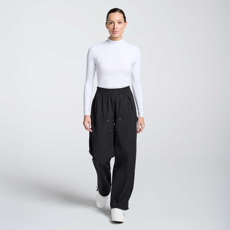 Women’s Perforated Logo Wide Leg Trouser Black 2X-Small