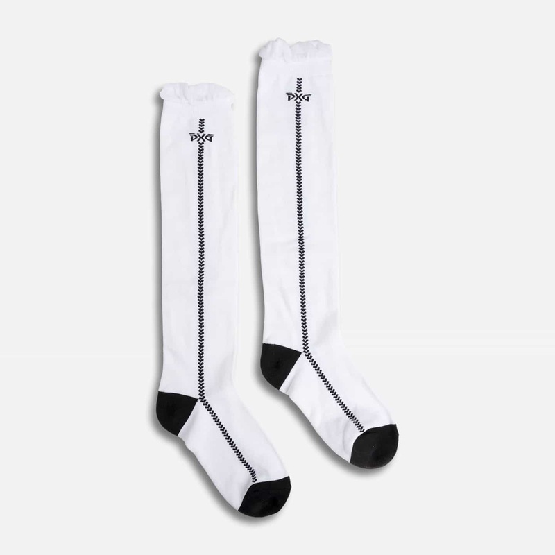 Women’s Ruffle Knee Socks White One Size