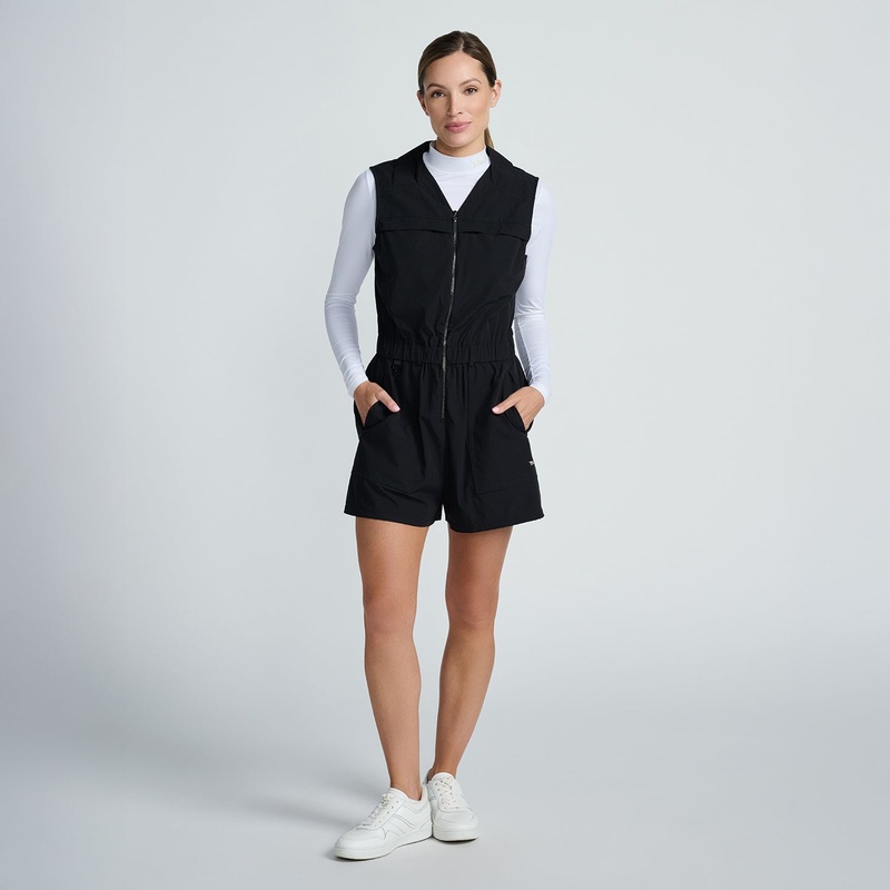 Women’s Sleeveless Romper Black 2X-Small